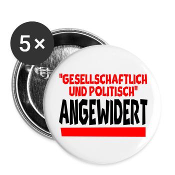 angewidert - Buttons klein 25 mm (5er Pack) - Weiß - Vorne