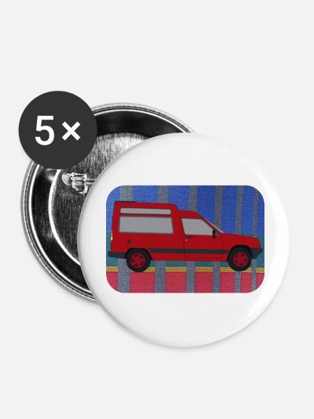 Express Rapid epic - Buttons klein 25 mm (5er Pack) - Weiß