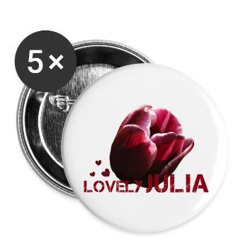 Julia Juliane - Buttons small 1''/25 mm (5-pack) - white - Front