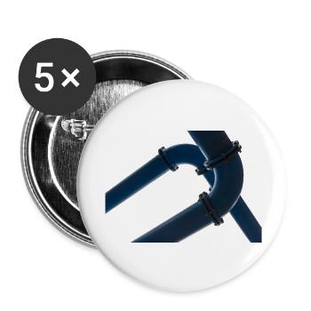 Two water pipes overlap under the sky - Buttons small 1''/25 mm (5-pack) - white - Front