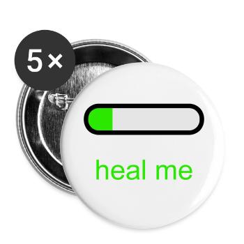 Heal Me - Buttons small 1''/25 mm (5-pack) - white - Front