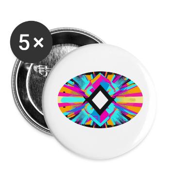 All seeing eye - Buttons small 1''/25 mm (5-pack) - white - Front
