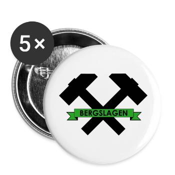 Bergslagen - Buttons klein 25 mm (5er Pack) - Weiß - Vorne