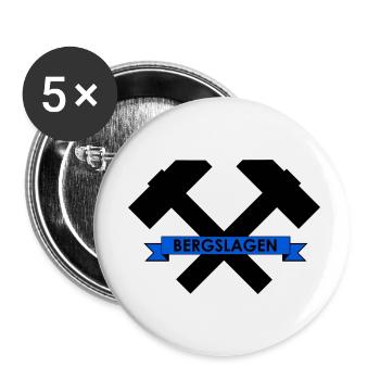 Bergslagen - Buttons klein 25 mm (5er Pack) - Weiß - Vorne