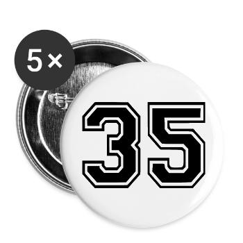 35 - Buttons klein 25 mm (5er Pack) - Weiß - Vorne