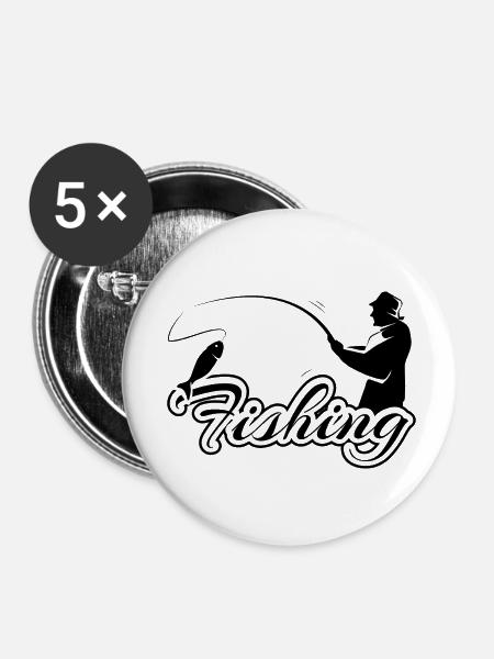Wassersport - Buttons klein 25 mm (5er Pack) - Weiß