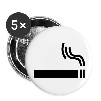 Zigarette Cigarette raucherpause - Buttons klein 25 mm (5er Pack) - Weiß - Vorne