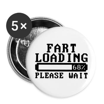 Chargement rapide - Lot de 5 petits badges (25 mm) - blanc - Devant
