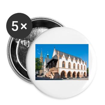 The Imperial Palace of Goslar (Kaiserpfalz) Goslar - Buttons small 1''/25 mm (5-pack) - white - Front