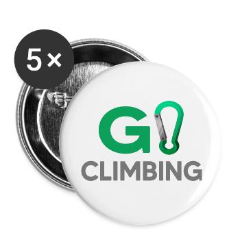 alpiniste alpiniste alpin escalade jardin d’escalade - Lot de 5 petits badges (25 mm) - blanc - Devant