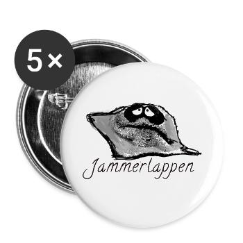 Whiner, Janmerlappen, Lappen, Wischtuch - Lot de 5 petits badges (25 mm) - blanc - Devant