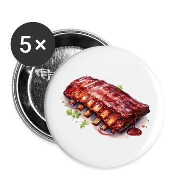 Spare ribs - Buttons small 1''/25 mm (5-pack) - white - Front