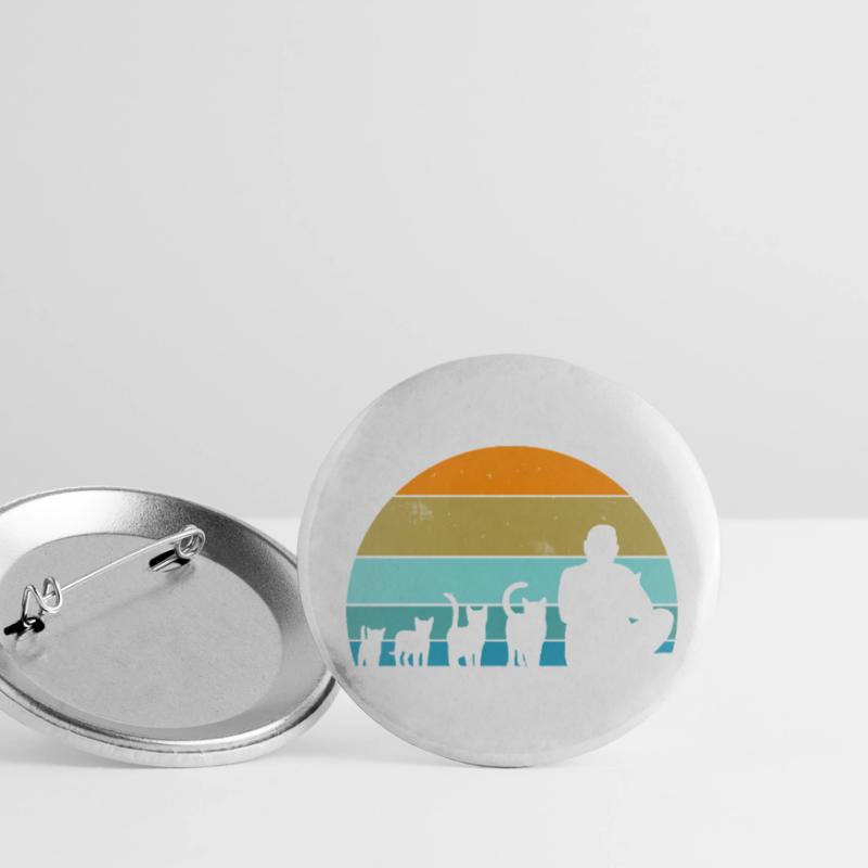 Katzen Evolution Buttons klein 25 mm (5er Pack)