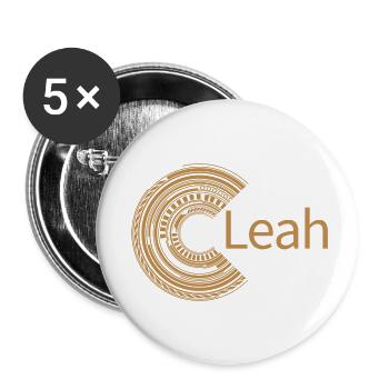 Für Leah - Buttons klein 25 mm (5er Pack) - Weiß - Vorne