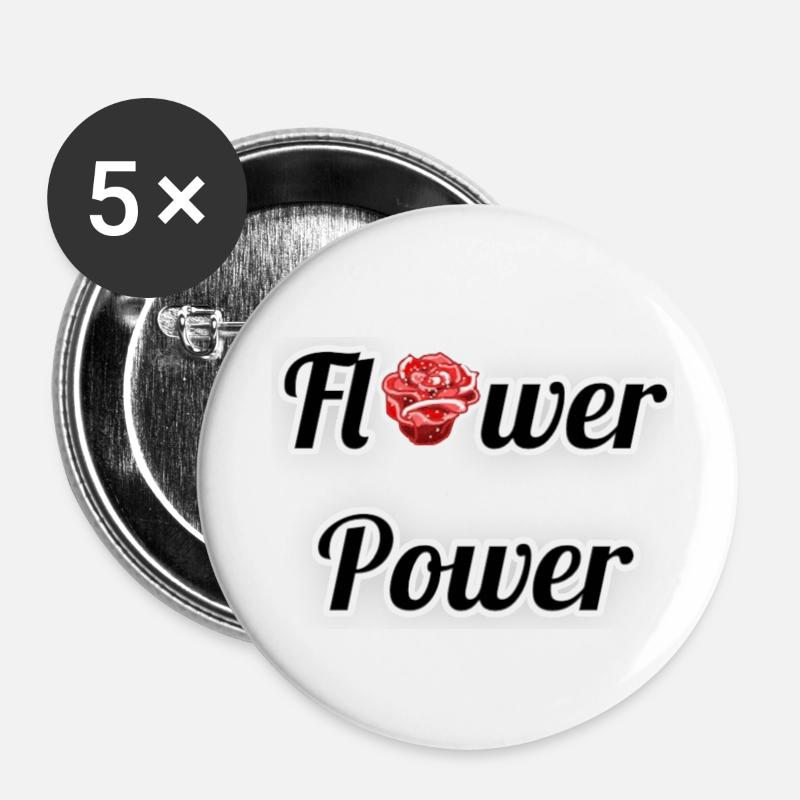 Sayings - Buttons small 1''/25 mm (5-pack) - white