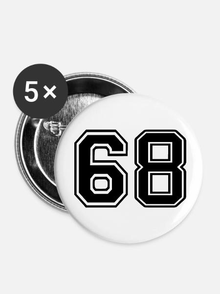 68 - Buttons klein 25 mm (5er Pack) - Weiß