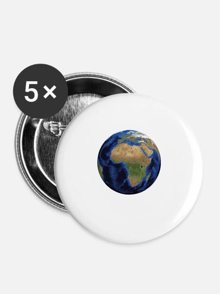 Save our planet - Buttons klein 25 mm (5er Pack) - Weiß