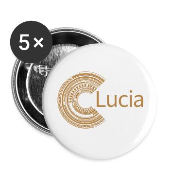 For Lucia - Buttons small 1''/25 mm (5-pack) - white - Front