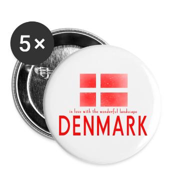 Danemark Danemark - Lot de 5 petits badges (25 mm) - blanc - Devant