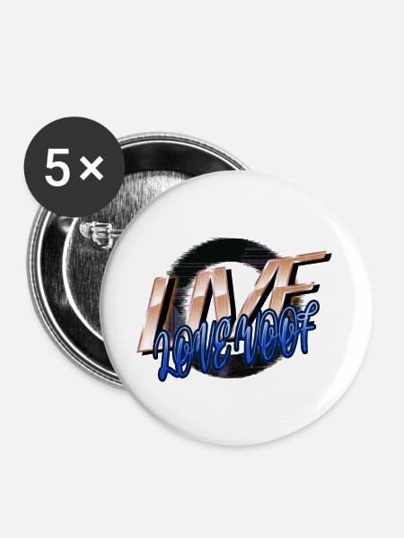 bday beagle owner fun sayings - Buttons klein 25 mm (5er Pack) - Weiß