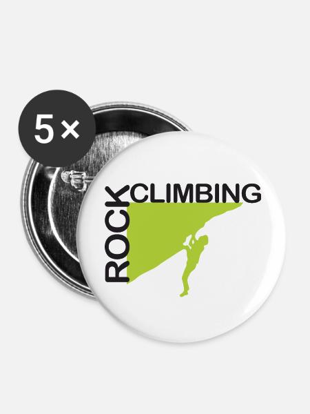 Rock Climbing - Buttons klein 25 mm (5er Pack) - Weiß