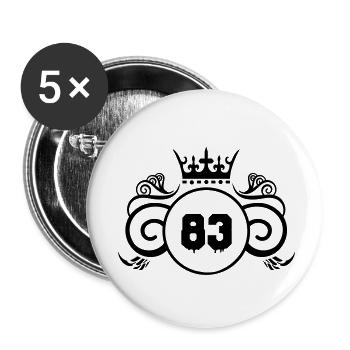 Armoiries 83 - Lot de 5 petits badges (25 mm) - blanc - Devant