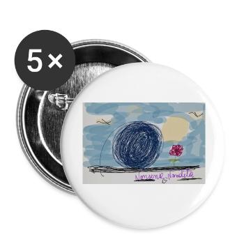 Non Sense Lied - Buttons klein 25 mm (5er Pack) - Weiß - Vorne