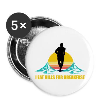 Trail Run Ultra Running Mountain Trekking Running - Buttons small 1''/25 mm (5-pack) - white - Front