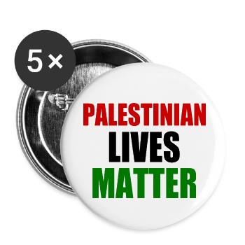 Palestinian lives matter - Lot de 5 petits badges (25 mm) - blanc - Devant
