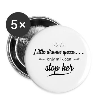 Idée cadeau Naissance - Lot de 5 petits badges (25 mm) - blanc - Devant