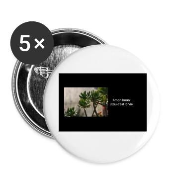 Streetwear LCLV - Lot de 5 petits badges (25 mm) - blanc - Devant