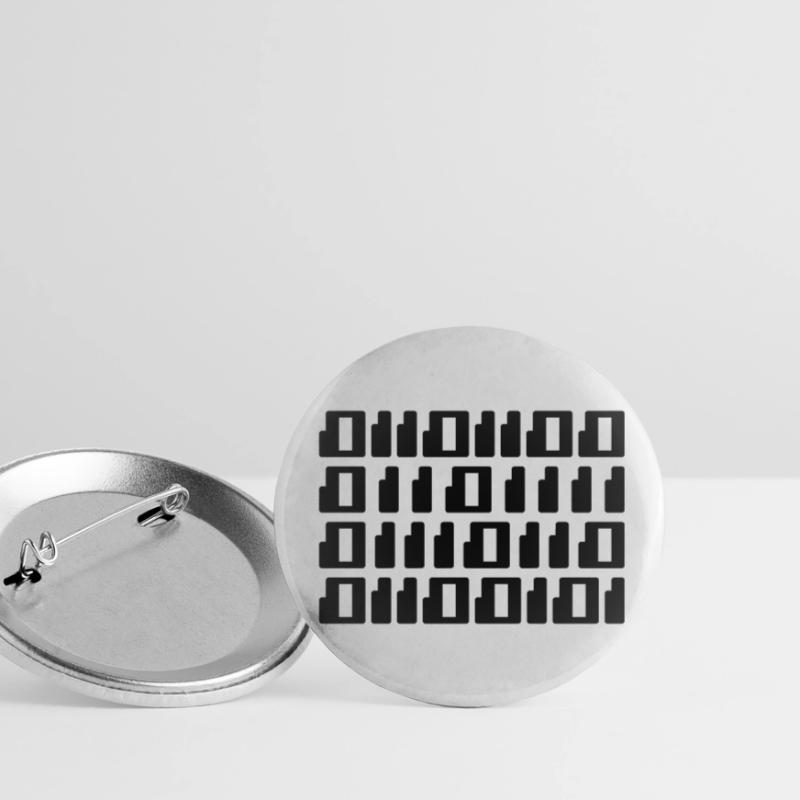 Love in Binary Code Buttons small 1''/25 mm (5-pack)