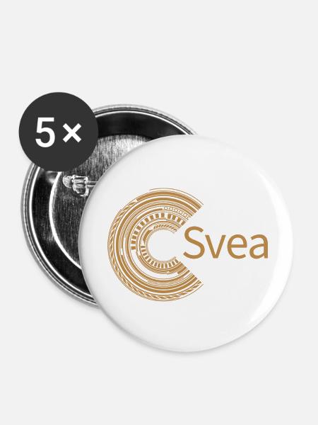 Für Svea - Buttons klein 25 mm (5er Pack) - Weiß