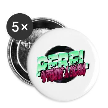 Dinosaure Fan Bday chambre anniversaire cadeau Dork - Lot de 5 petits badges (25 mm) - blanc - Devant