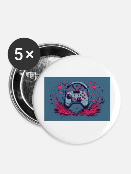 einen Gaming-Controller - Buttons klein 25 mm (5er Pack) - Weiß