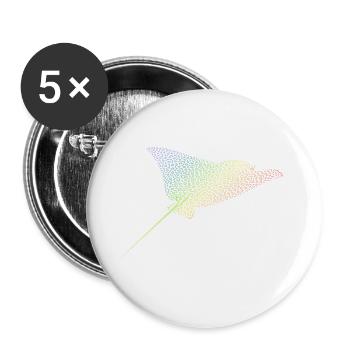 Skate - Buttons small 1''/25 mm (5-pack) - white - Front