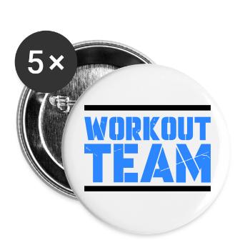 Équipe d’entraînement - Lot de 5 petits badges (25 mm) - blanc - Devant