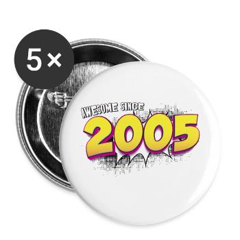 Rétro 18e anniversaire dans le Style Pop Art Comic Book - Lot de 5 petits badges (25 mm) - blanc - Devant