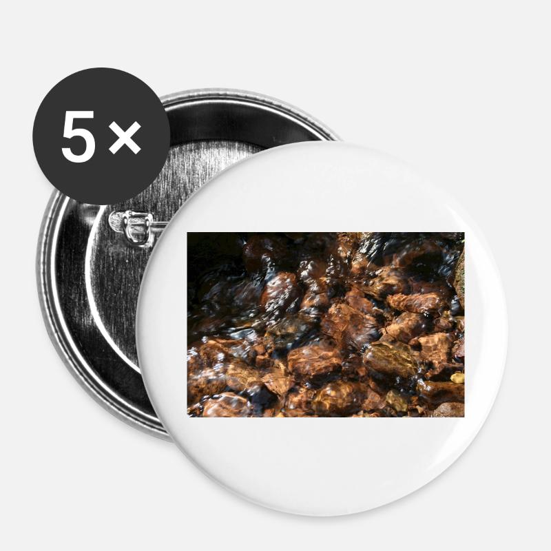 Black Forest Bächle - Buttons small 1''/25 mm (5-pack) - white