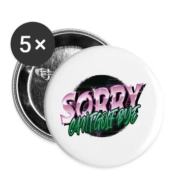 Golf Swing Statement GolfKing Fun Golfer Golfmom - Buttons small 1''/25 mm (5-pack) - white - Front