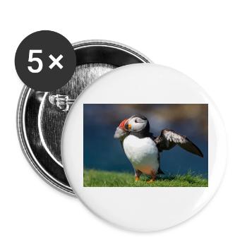 Puffin - Buttons small 1''/25 mm (5-pack) - white - Front