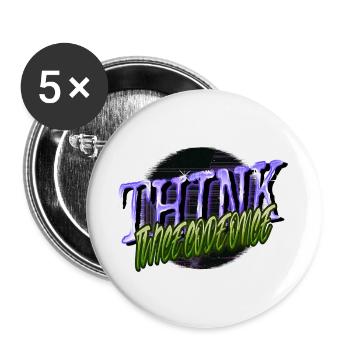 admin computer programming - Buttons small 1''/25 mm (5-pack) - white - Front