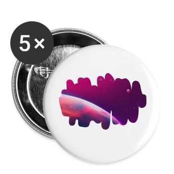 Galactic Panorama - Buttons small 1''/25 mm (5-pack) - white - Front