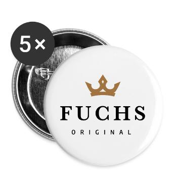 Fox - Buttons small 1''/25 mm (5-pack) - white - Front