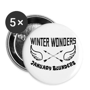 Winter Wonders January Blunders - Buttons small 1''/25 mm (5-pack) - white - Front