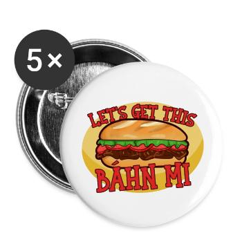 Vietnam Viet Banh Mi pain vietnamien I cadeau - Lot de 5 petits badges (25 mm) - blanc - Devant