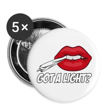 Got a Light? - Buttons small 1''/25 mm (5-pack) - white - Front