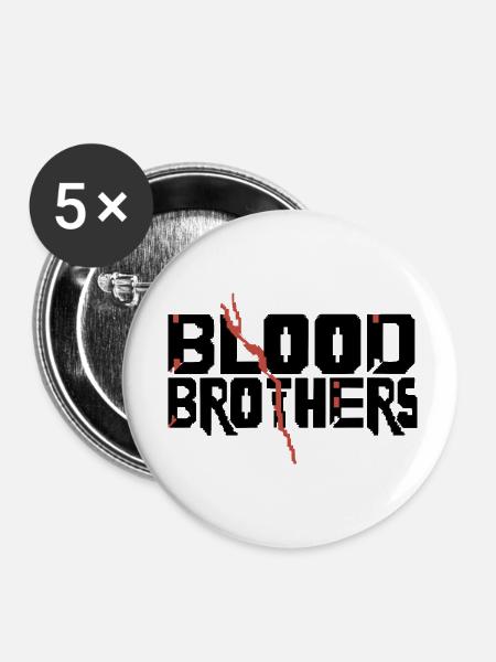 BLUT - Buttons klein 25 mm (5er Pack) - Weiß