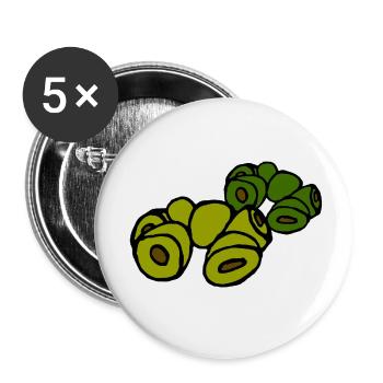 various olives - Buttons small 1''/25 mm (5-pack) - white - Front