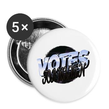 Interdit la santé mentale présente le 8 mars - Lot de 5 petits badges (25 mm) - blanc - Devant